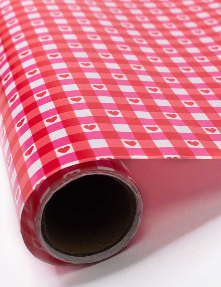 Supporting Image 08 Oh Deer and Red Gingham Hearts Gift Wrap - 2 pack