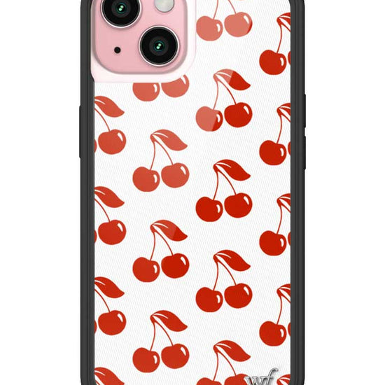 Wildflower iPhone case 15 American Cherries Red Cute