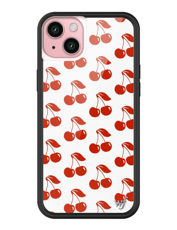 Wildflower iPhone case 15 Plus American Cherries Red Cute