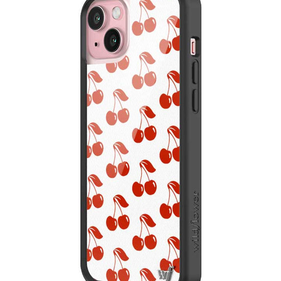 Wildflower iPhone case 15 Plus American Cherries Red Cute