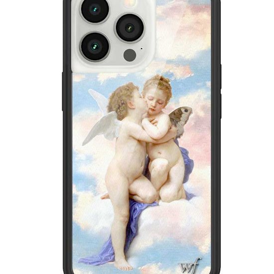 wildflower iphone case 13 pro angels blue white