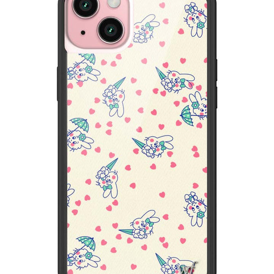 Wildflower iPhone case 15 Plus Ashley Williams Bunny Baby Cream Pink Cute