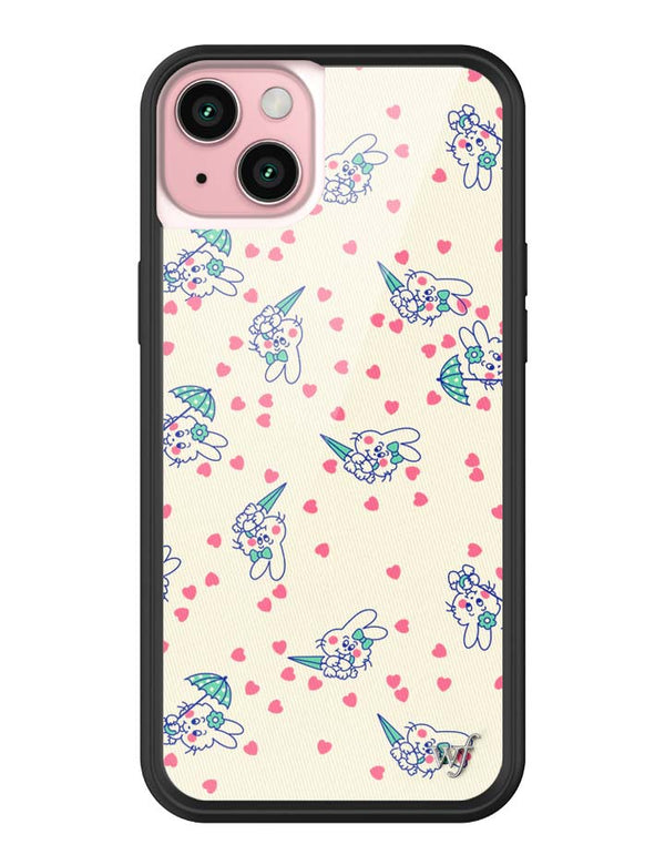 Wildflower iPhone case 15 Plus Ashley Williams Bunny Baby Cream Pink Cute