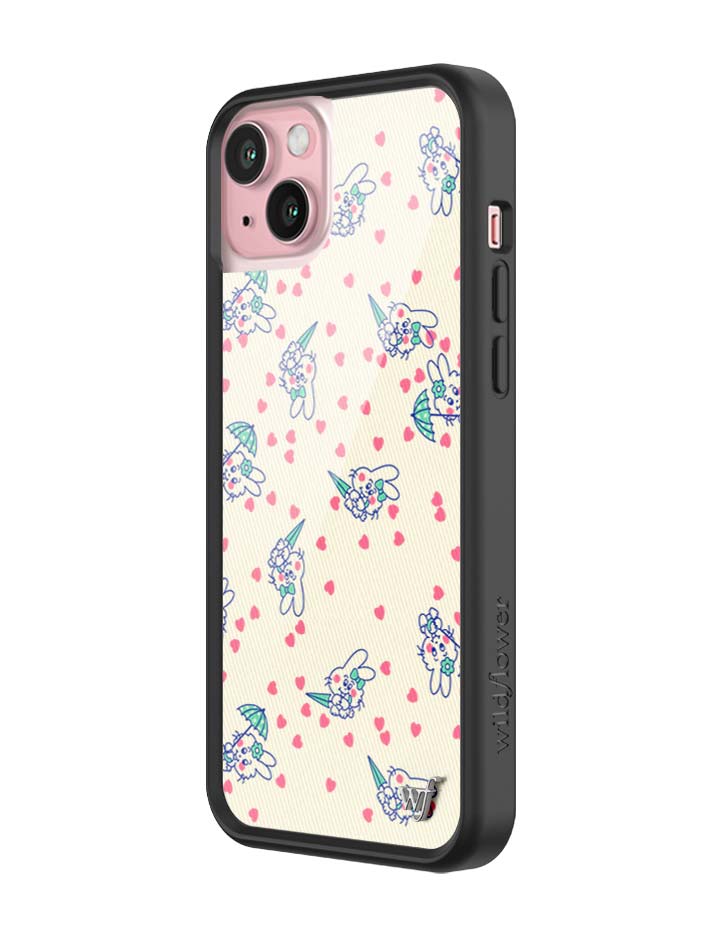 Wildflower iPhone case 15 Plus Ashley Williams Bunny Baby Cream Pink Cute