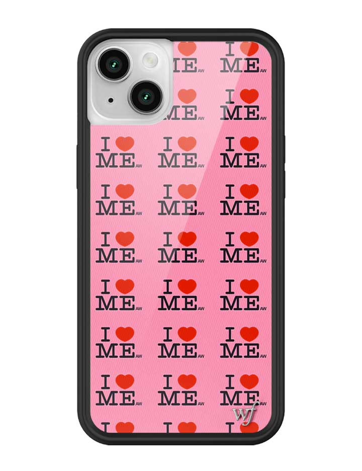 Wildflower iPhone case 14 I Heart Me Red Pink Cute