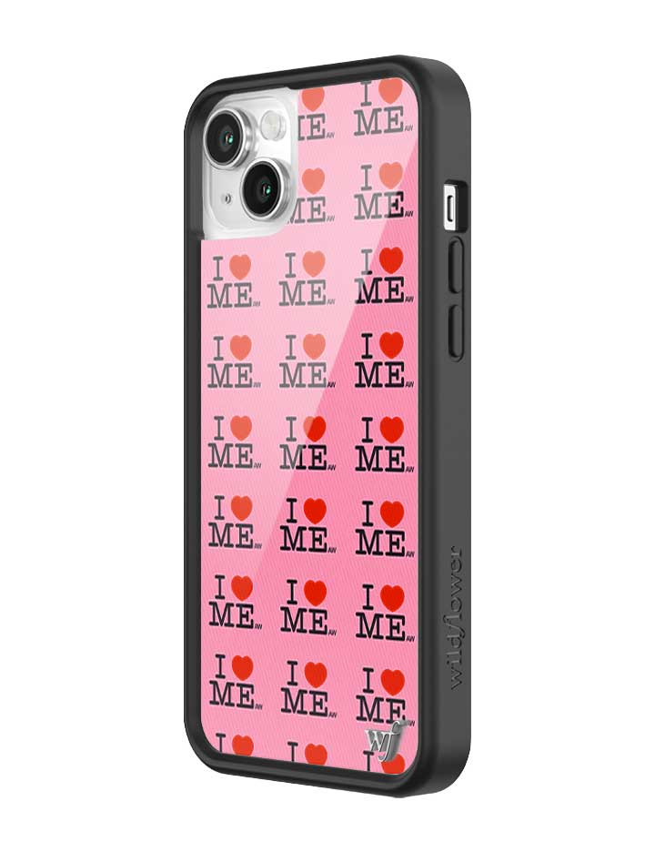 Wildflower iPhone case 14 I Heart Me Red Pink Cute