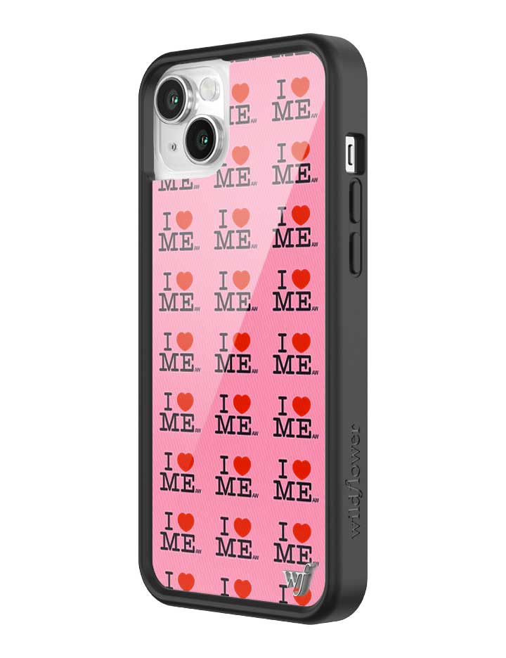 Wildflower iPhone case 14 Plus I Heart Me Red Pink Cute