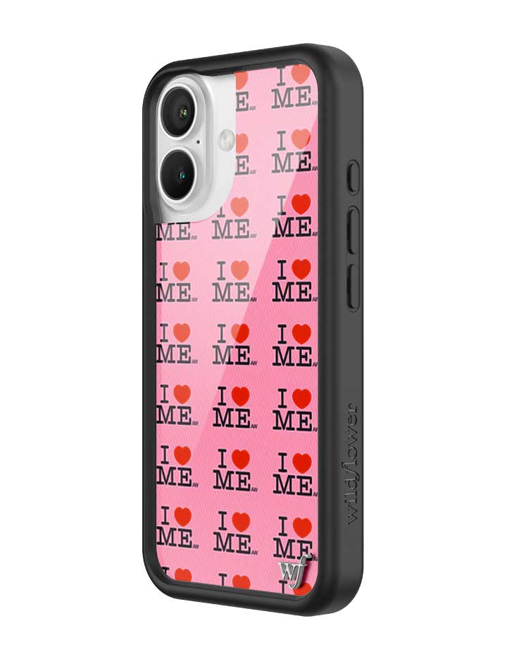Wildflower iPhone case 16 I Heart Me Red Pink Cute