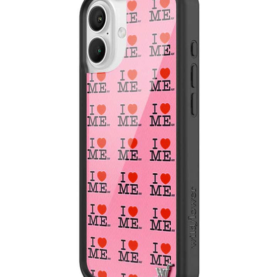 Wildflower iPhone case 16 Plus I Heart Me Red Pink Cute