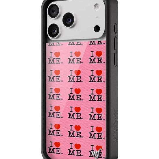 Wildflower iPhone case 17 Pro Max I Heart Me Red Pink Cute