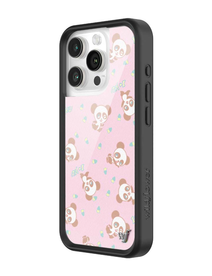 Wildflower iPhone case 15 Pro Ashley Williams Panda Pink Cute