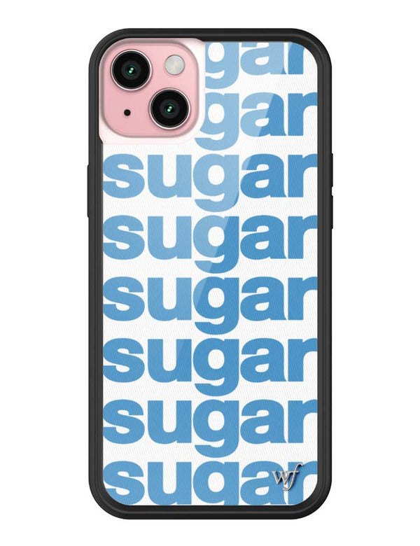 Wildflower iPhone case 15 Plus Ashley Williams Sugar Packet Blue Cute