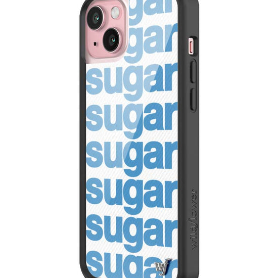 Wildflower iPhone case 15 Plus Ashley Williams Sugar Packet Blue Cute