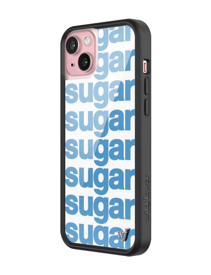 Wildflower iPhone case 15 Plus Ashley Williams Sugar Packet Blue Cute