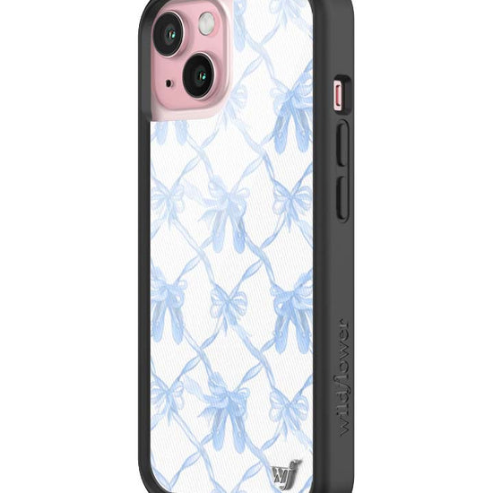 Wildflower iPhone case 15 On Pointe Blue Cute