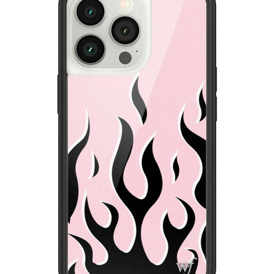 Wildflower iPhone case 13 Pro Flames Pink Black Cute