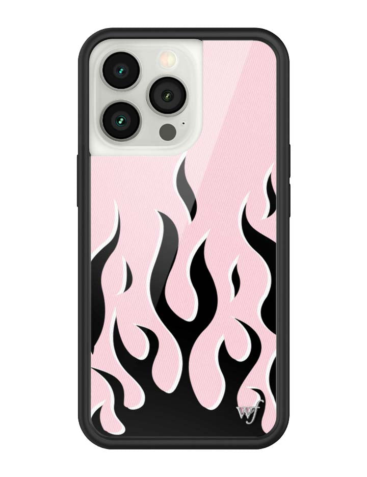 Wildflower iPhone case 13 Pro Flames Pink Black Cute