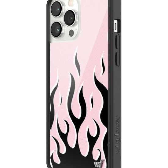Wildflower iPhone case 13 Pro Max Flames Pink Black Cute