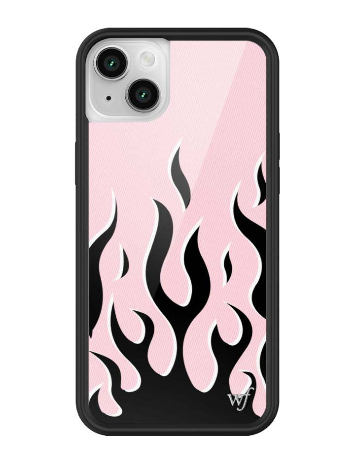 Wildflower iPhone case 14 Flames Pink Black Cute