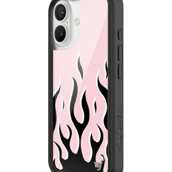 Wildflower iPhone case 16 Flames Pink Black Cute