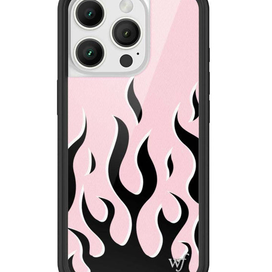 Wildflower iPhone case 16 Pro Flames Pink Black Cute
