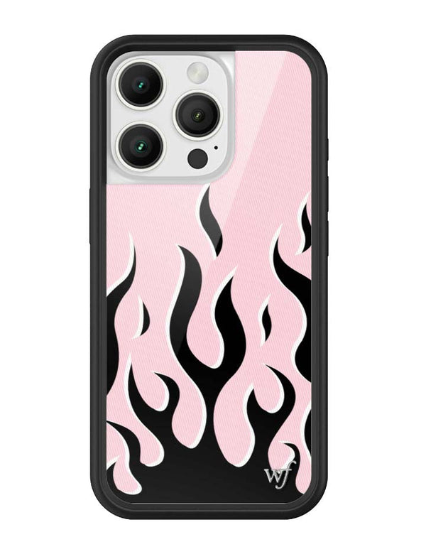 Wildflower iPhone case 16 Pro Flames Pink Black Cute