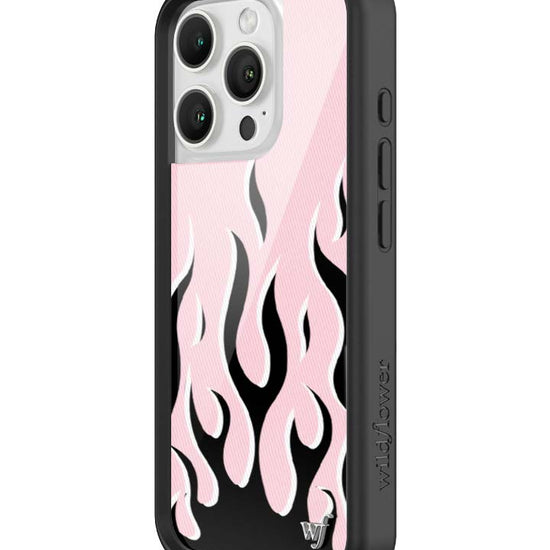 Wildflower iPhone case 16 Pro Flames Pink Black Cute