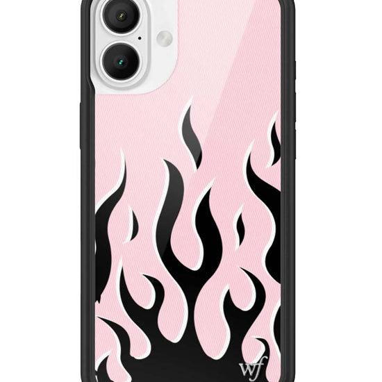 Wildflower iPhone case 16 Plus Flames Pink Black Cute