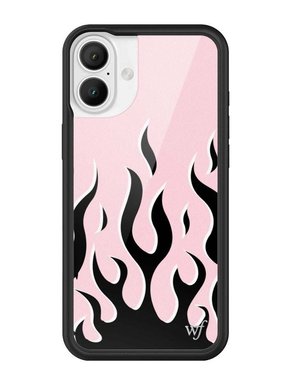 Wildflower iPhone case 16 Plus Flames Pink Black Cute