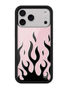 Wildflower iPhone case 17 Pro Max Flames Pink Black Cute