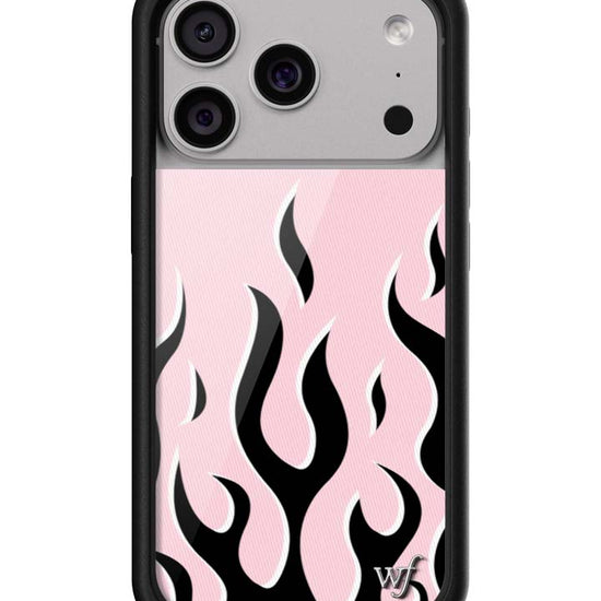 Wildflower iPhone case 18 Pro Flames Pink Black Cute