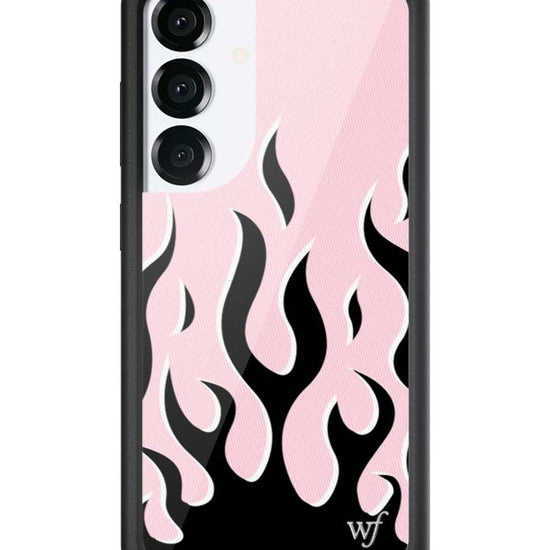 Wildflower Galaxy S25 case Flames Pink Black Cute