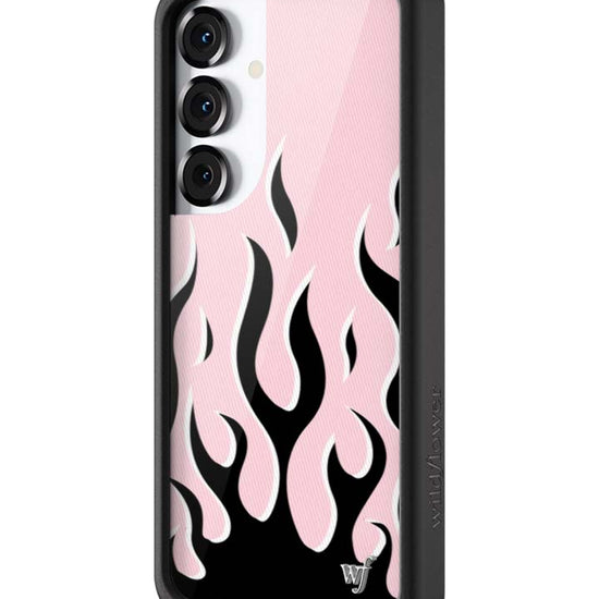 Wildflower Galaxy S25 case Flames Pink Black Cute