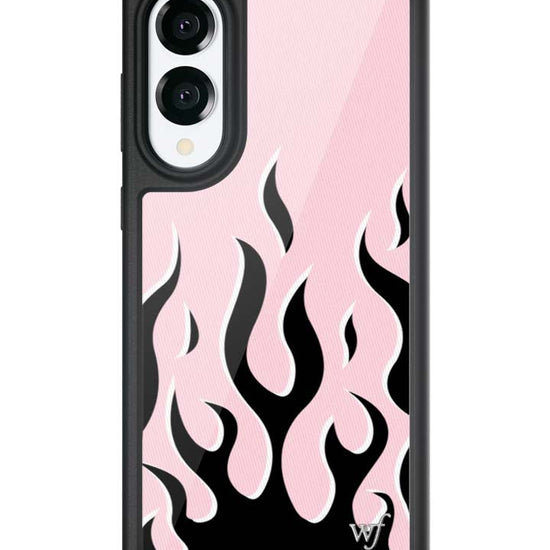 Wildflower Galaxy S25 case Edge Flames Pink Black Cute