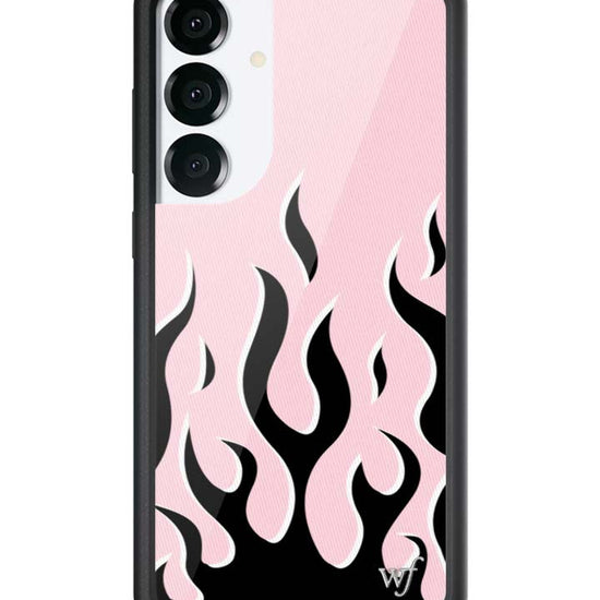 Wildflower Galaxy S25 case Plus Flames Pink Black Cute