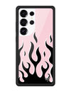 Wildflower Galaxy S25 case Ultra Flames Pink Black Cute