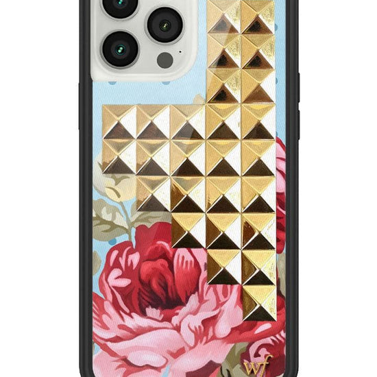 Blue Floral Stud iPhone Case iPhone 13 Pro Max