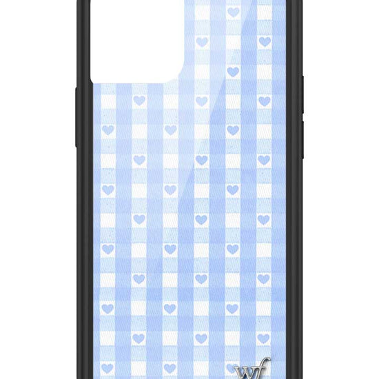 Wildflower iPhone case 13 mini Blue Gingham Hearts Vintage Cute Classic