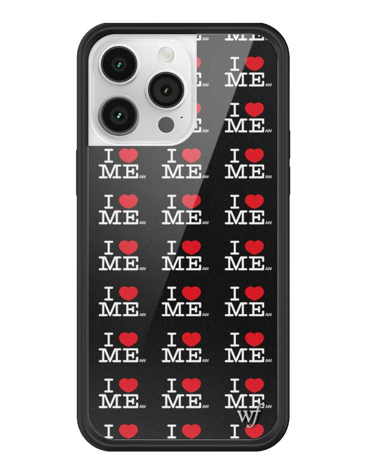Wildflower iPhone case 14 Pro Max I Heart Me Black Cute