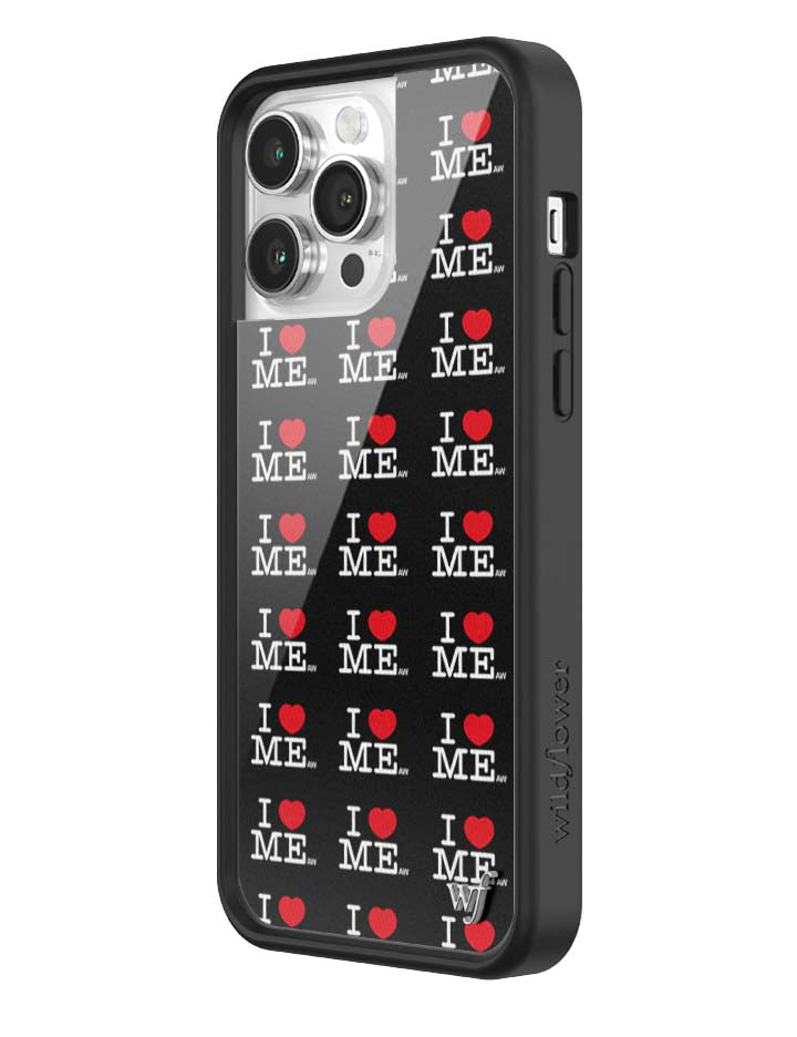 Wildflower iPhone case 14 Pro Max I Heart Me Black Cute