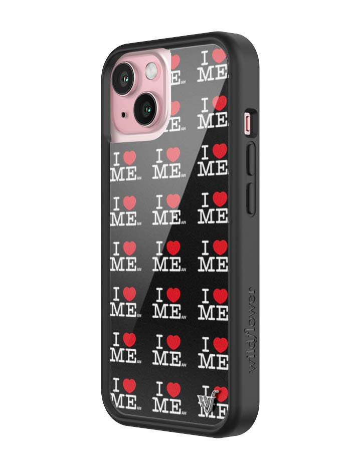 Wildflower iPhone case 15 I Heart Me Black Cute