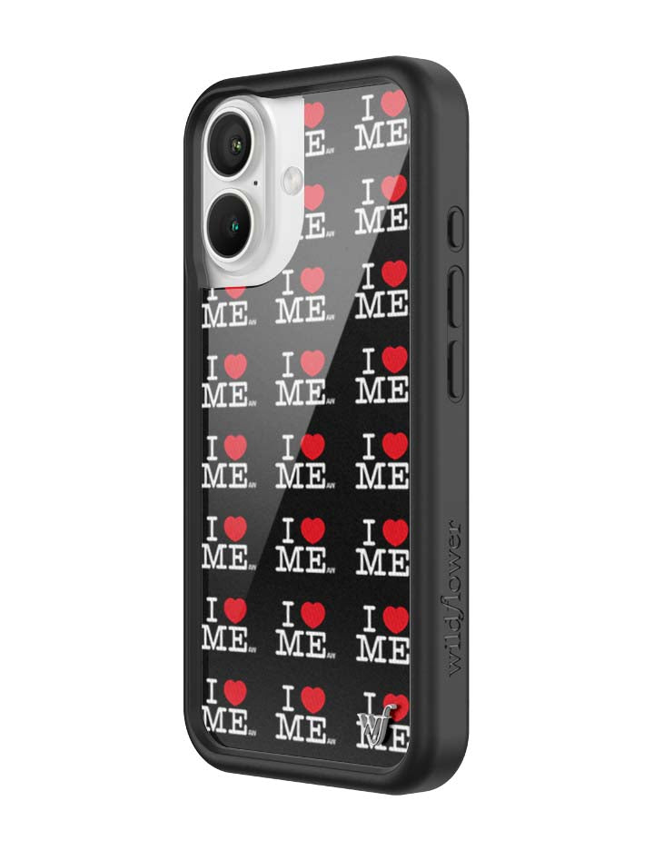 Wildflower iPhone case 16 I Heart Me Black Cute