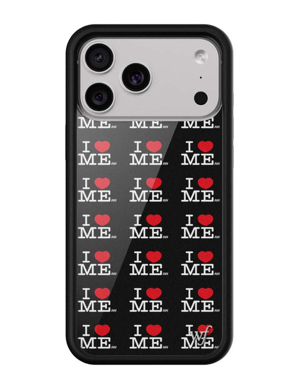 Wildflower iPhone case 18 Pro Max I Heart Me Black Cute