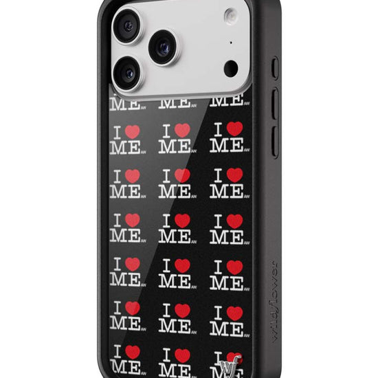 Wildflower iPhone case 18 Pro Max I Heart Me Black Cute