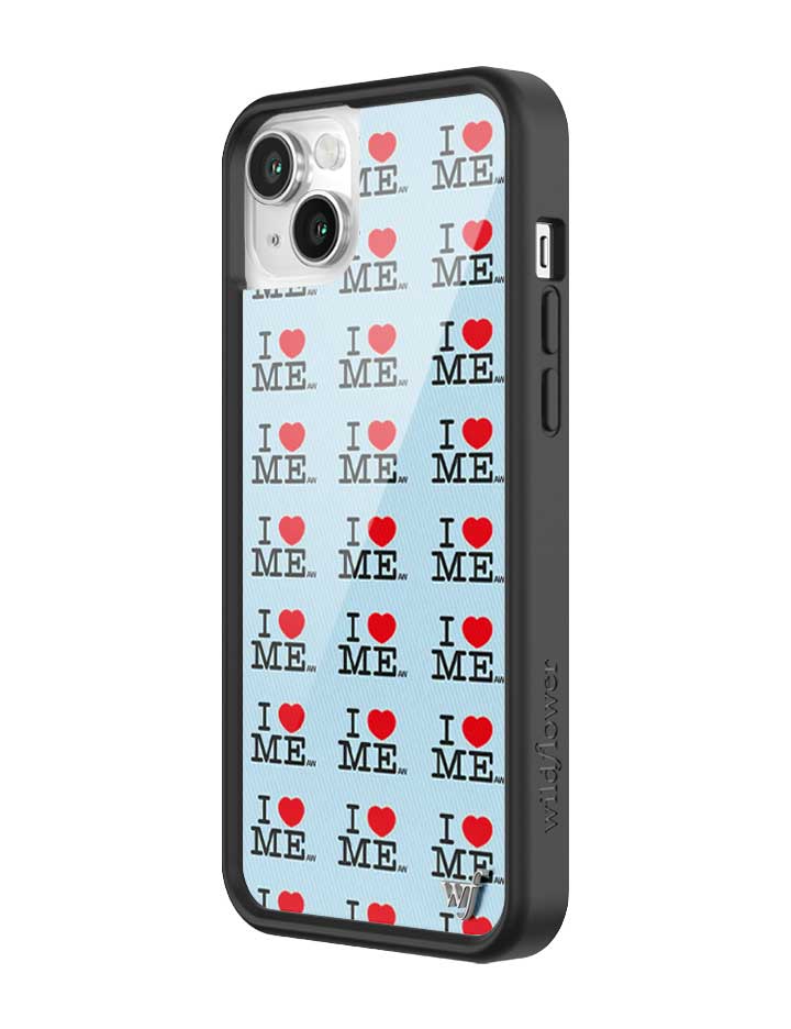 Wildflower iPhone case 14 I Heart Me Red Blue Cute
