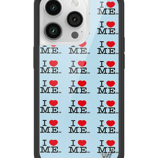 Wildflower iPhone case 14 Pro I Heart Me Red Blue Cute