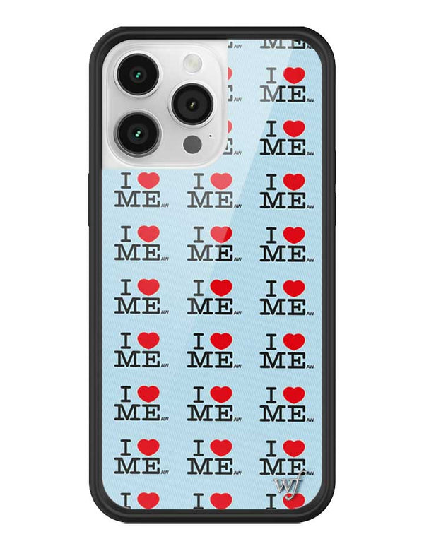 Wildflower iPhone case 14 Pro Max I Heart Me Red Blue Cute