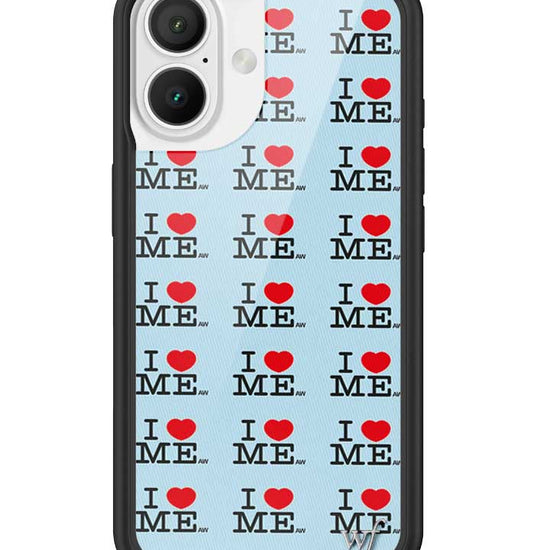 Wildflower iPhone case 16 I Heart Me Red Blue Cute