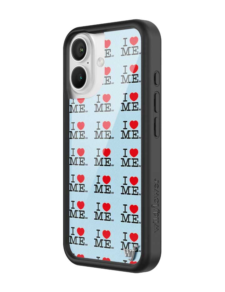 Wildflower iPhone case 16 I Heart Me Red Blue Cute