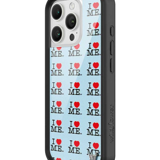 Wildflower iPhone case 16 Pro I Heart Me Red Blue Cute